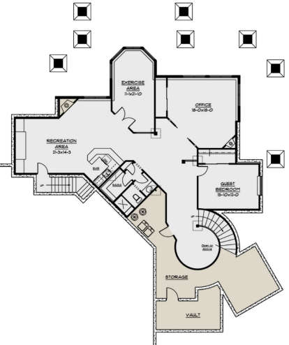 Basement for House Plan #5631-00036