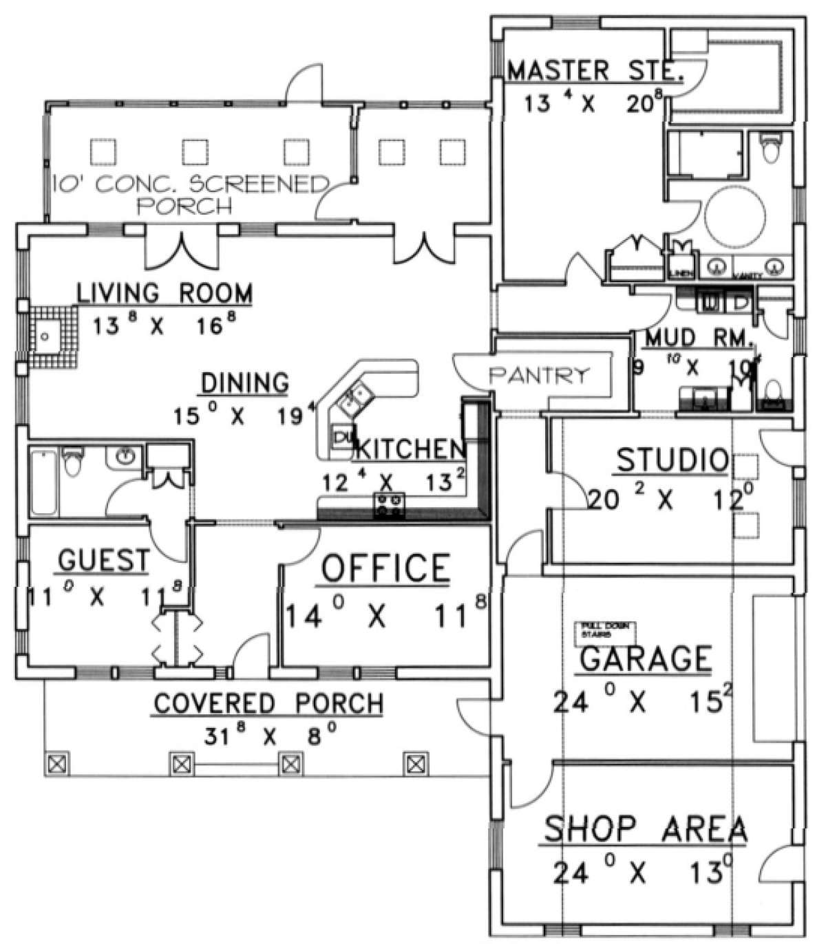 Floorplan for House Plan #039-00183
