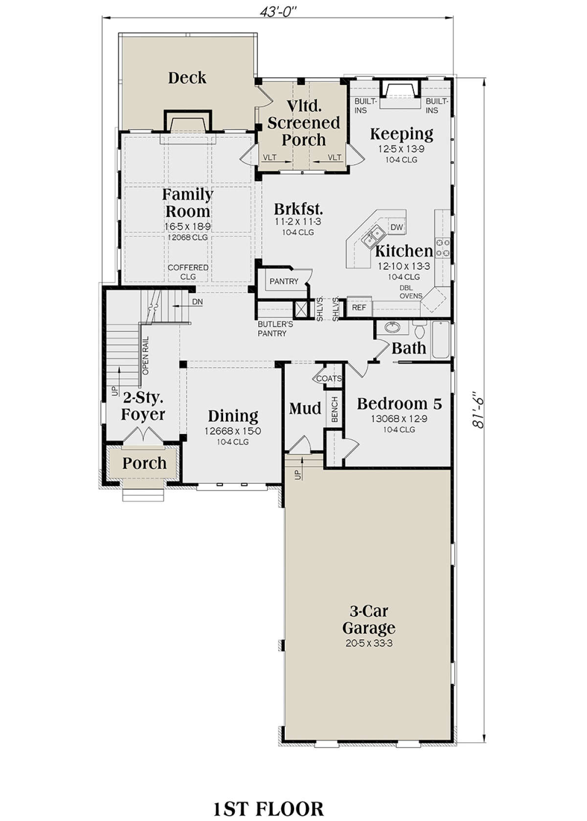 Main Floor for House Plan #009-00206