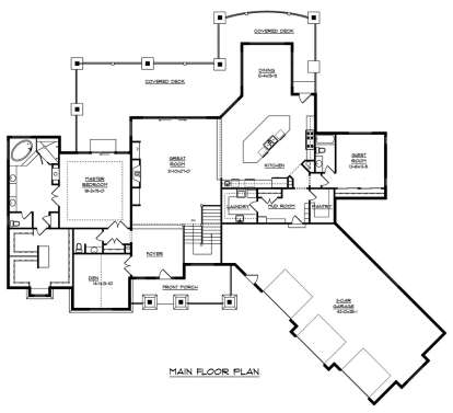 Floorplan 1 for House Plan #5631-00040