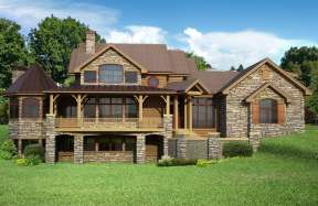 Lake Front House Plan #5631-00042 Elevation Photo