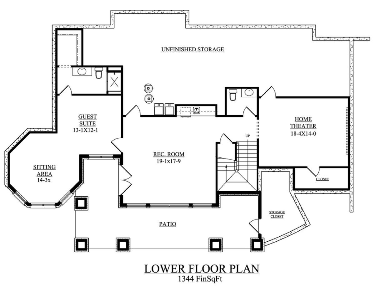 Basement Floor Plan for House Plan #5631-00042