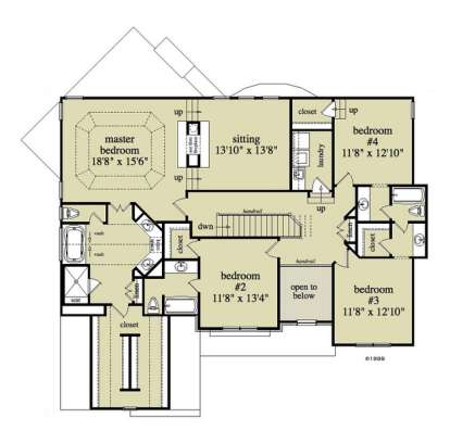 Floorplan 2 for House Plan #5458-00053