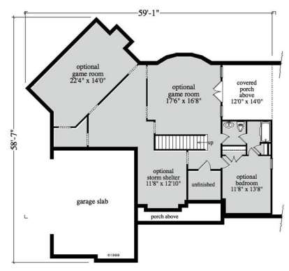 Floorplan 3 for House Plan #5458-00053