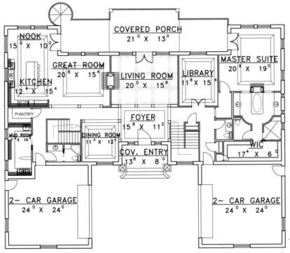 Main Floor for House Plan #039-00184