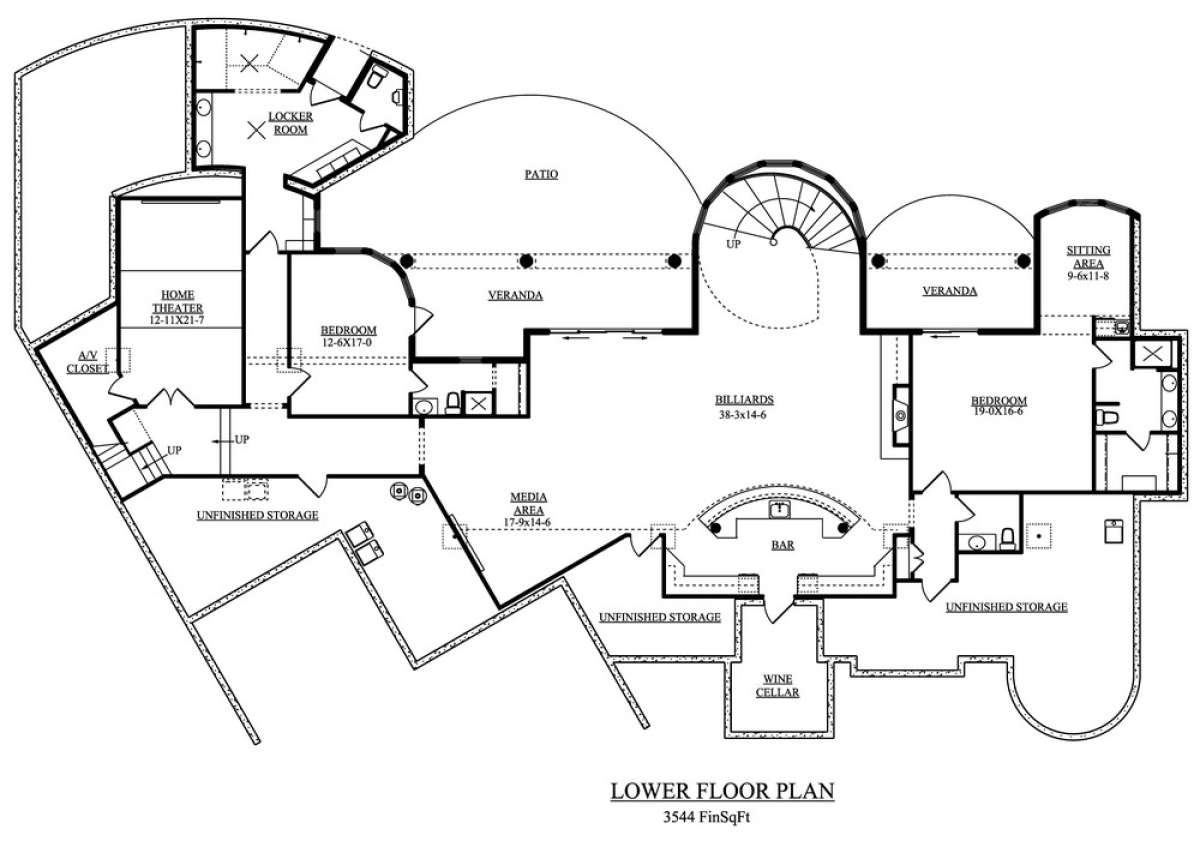Basement Floor Plan for House Plan #5631-00045