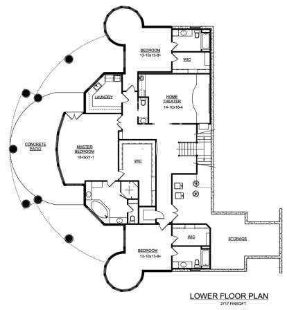 Basement Floor Plan for House Plan #5631-00046