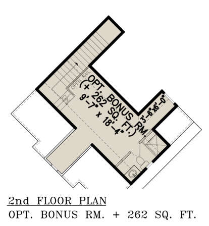 Optional Bonus Room for House Plan #699-00037