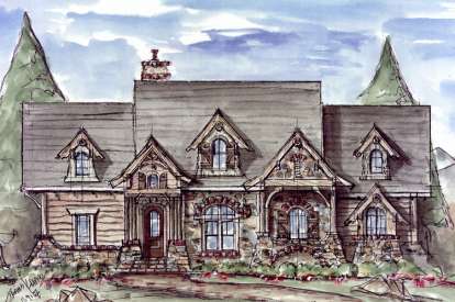 Vacation House Plan #699-00038 Elevation Photo