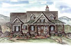 Vacation House Plan #699-00040 Elevation Photo