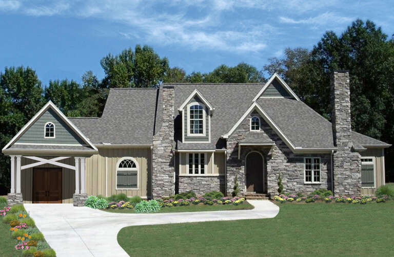 House Plan House Plan #14477 Front Elevation 