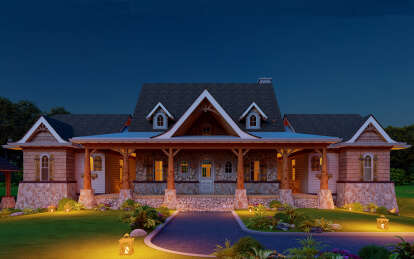 Mountain House Plan #699-00042 Elevation Photo