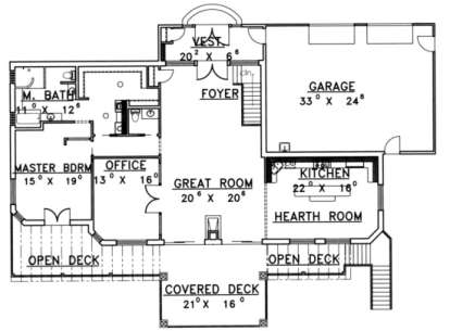 Main Floor for House Plan #039-00185