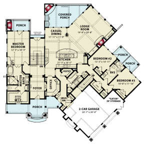 Floorplan 1 for House Plan #699-00045