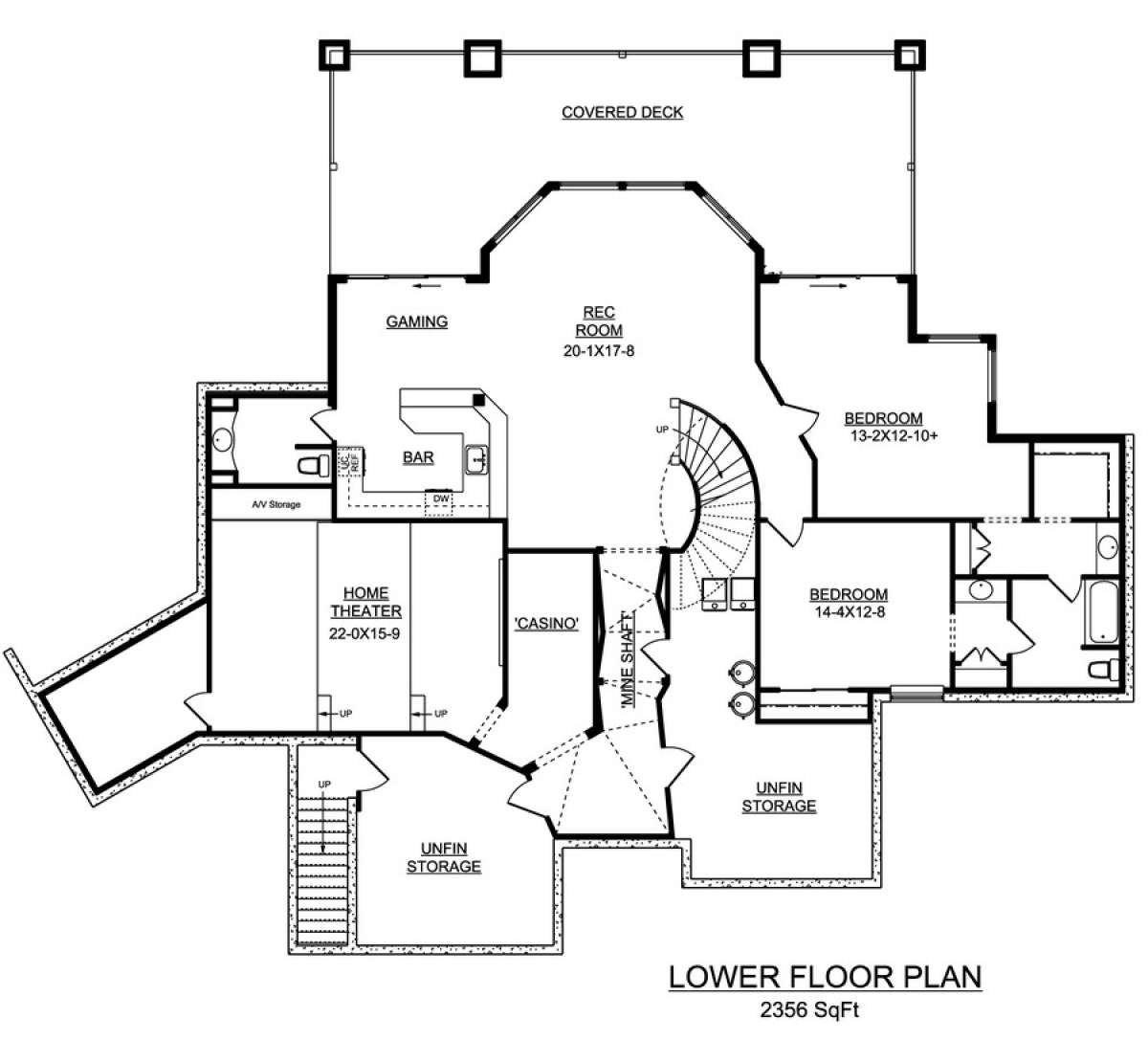 Basement Floor Plan for House Plan #5631-00047