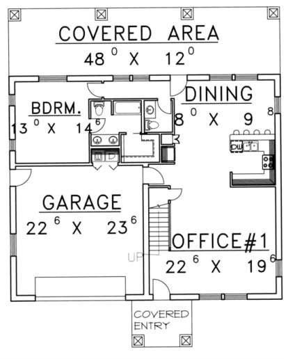 First Floor for House Plan #039-00186