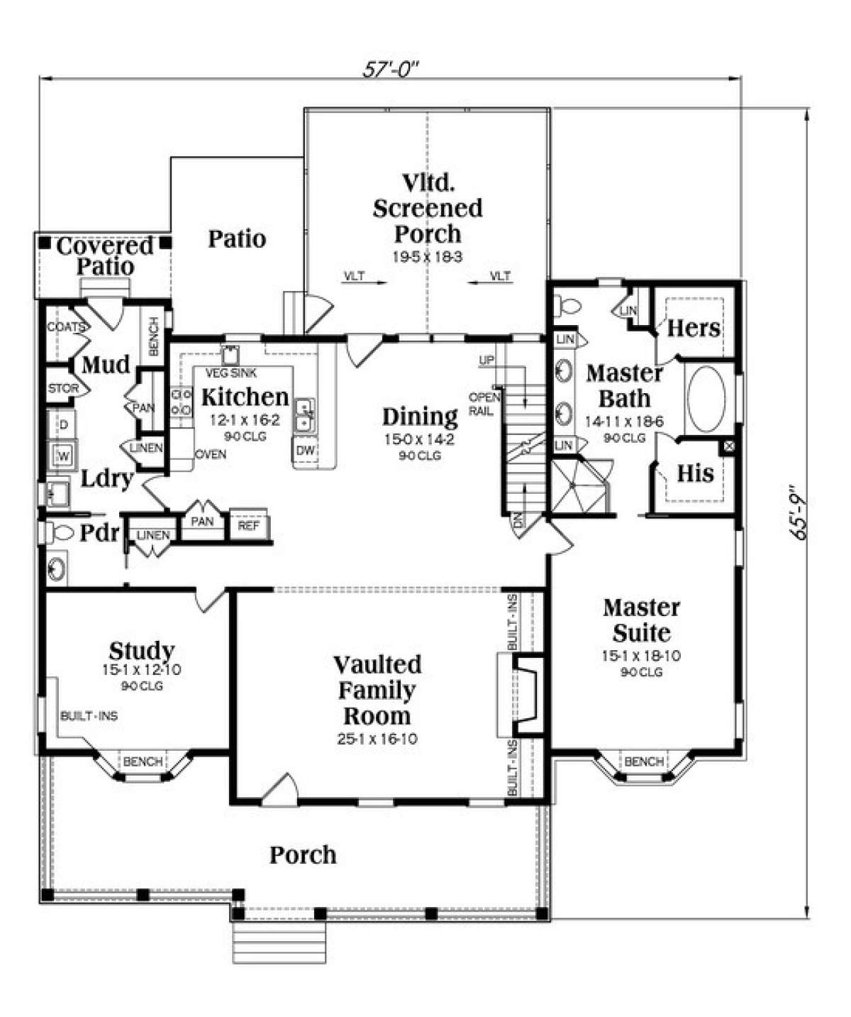 Main Floor for House Plan #009-00207