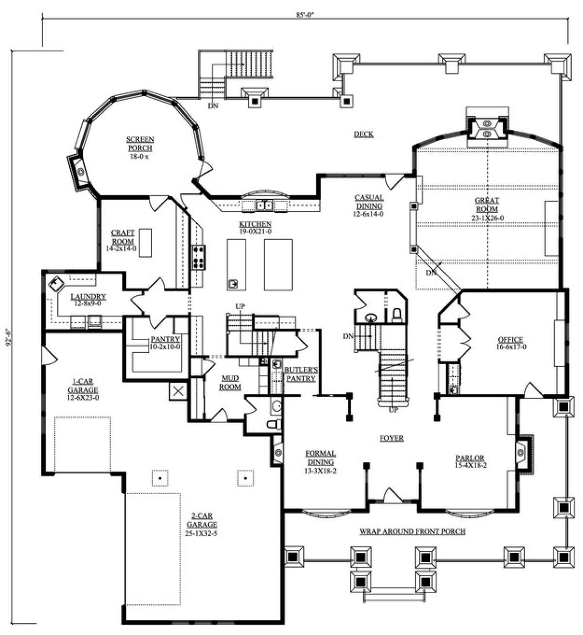 Floorplan 1 for House Plan #5631-00052