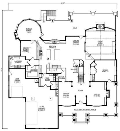 Floorplan 1 for House Plan #5631-00052