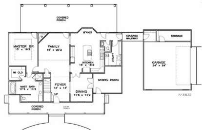 Floorplan 1 for House Plan #6471-00001