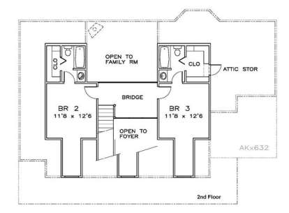 Floorplan 2 for House Plan #6471-00001