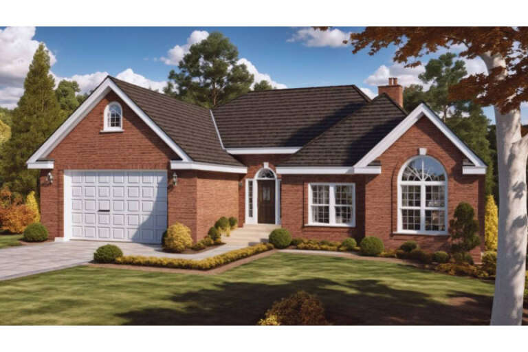 Ranch House Plan #033-00004 Elevation Photo