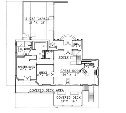 Main Floor for House Plan #039-00187