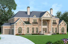 Luxury House Plan #009-00208 Elevation Photo