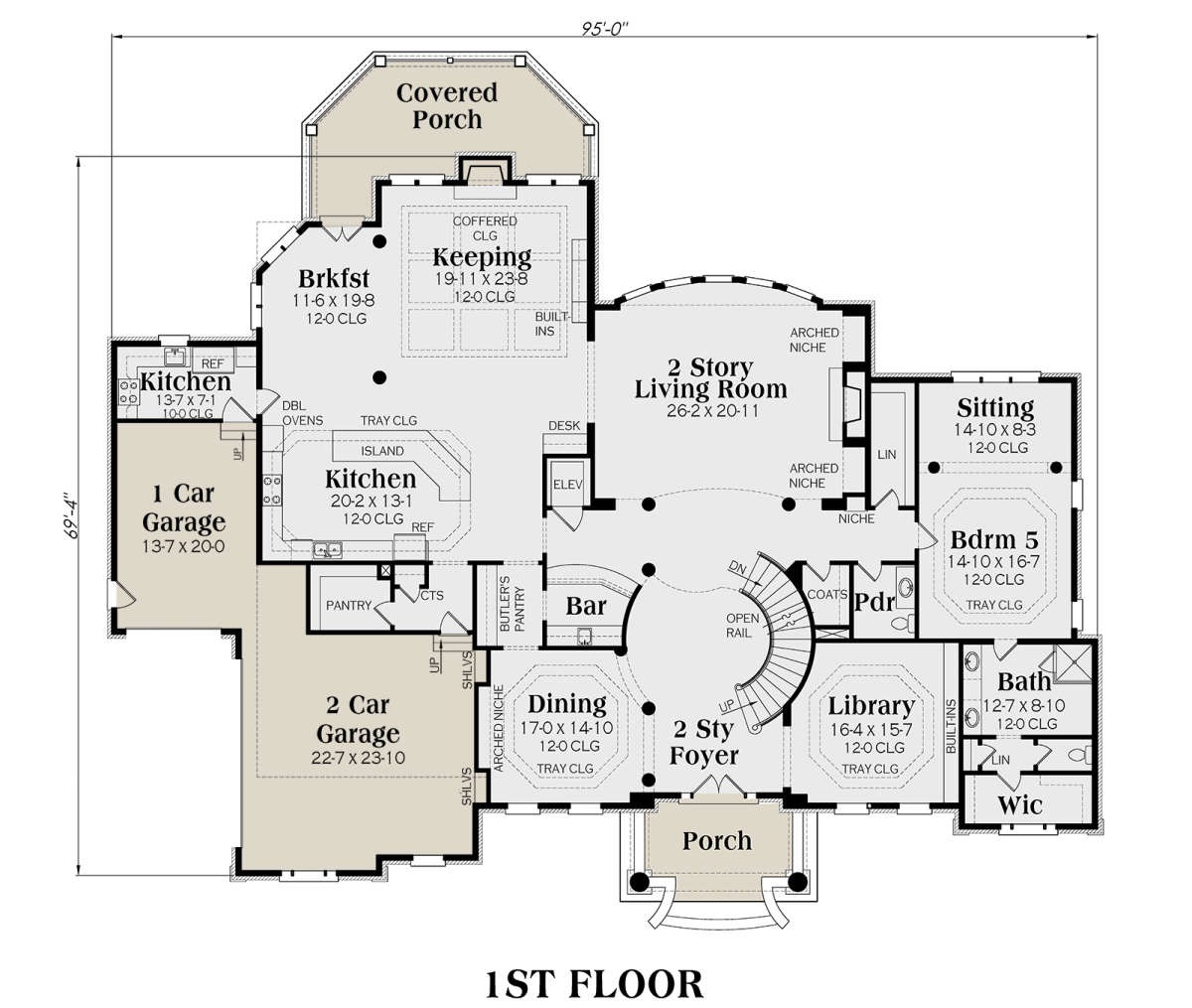 Main Floor for House Plan #009-00208