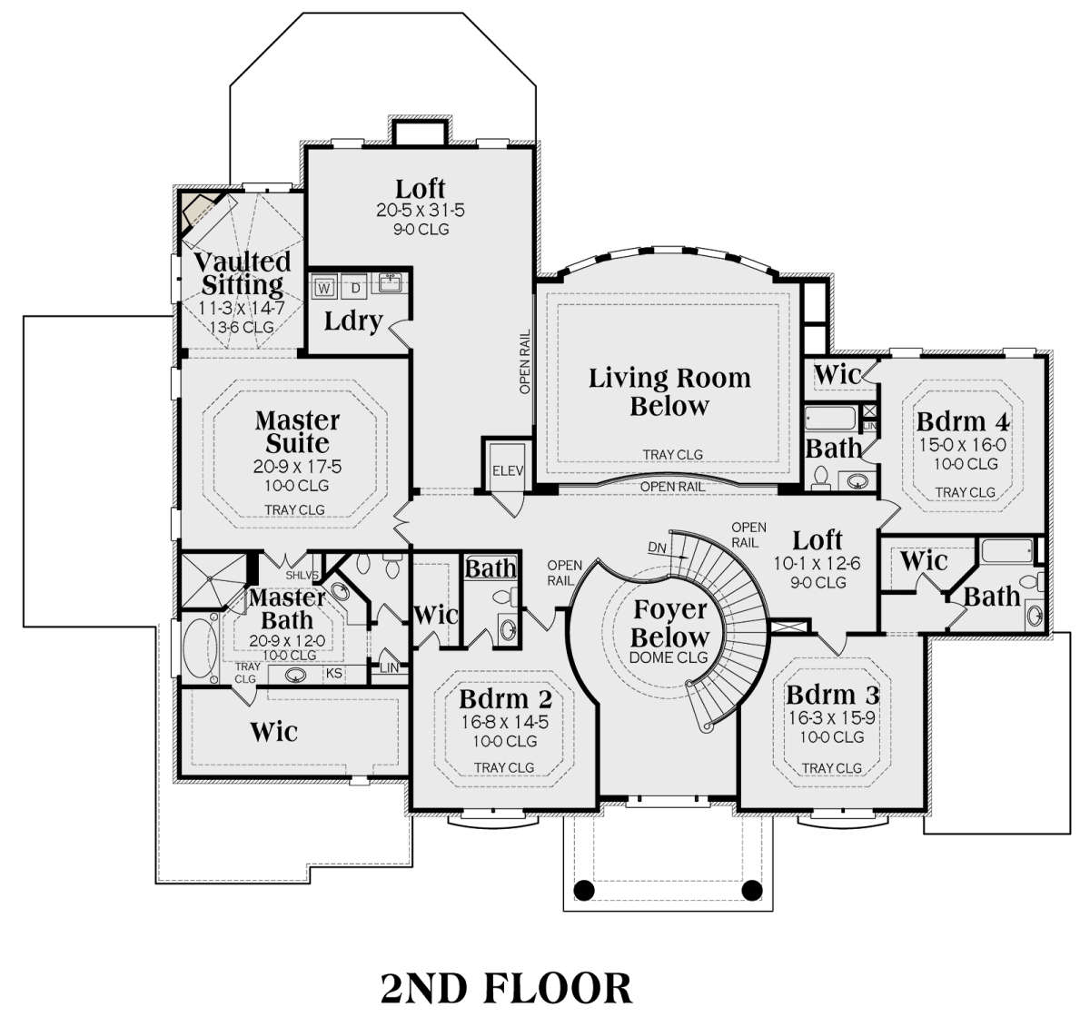 Second Floor for House Plan #009-00208