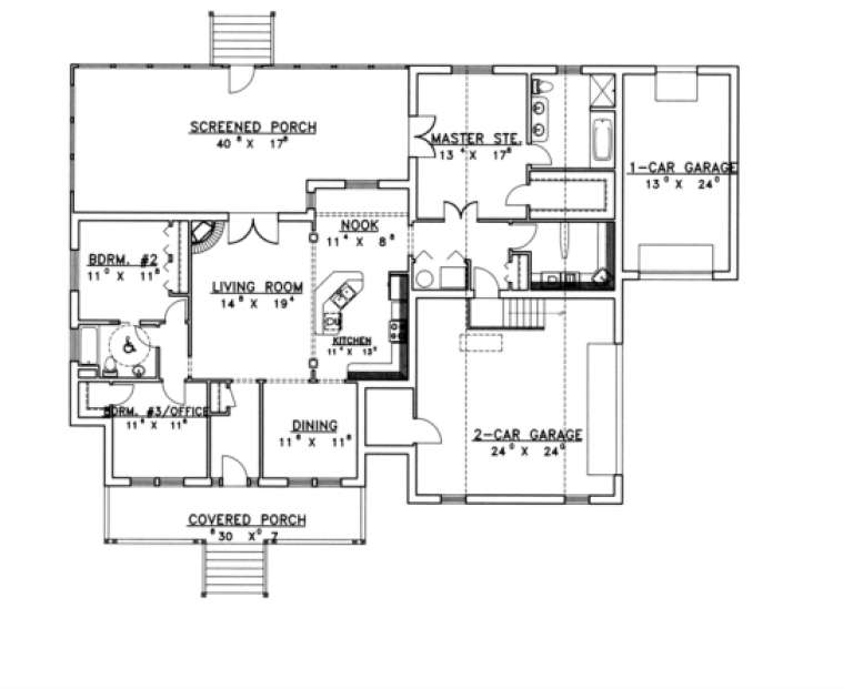 House Plan House Plan #1451 Drawing 1