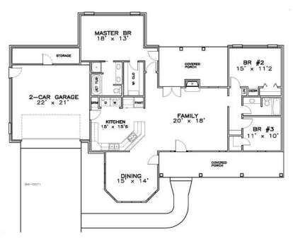 Floorplan1 for House Plan #6471-00021
