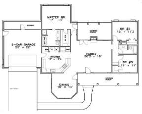 Floorplan 1 for House Plan #6471-00024