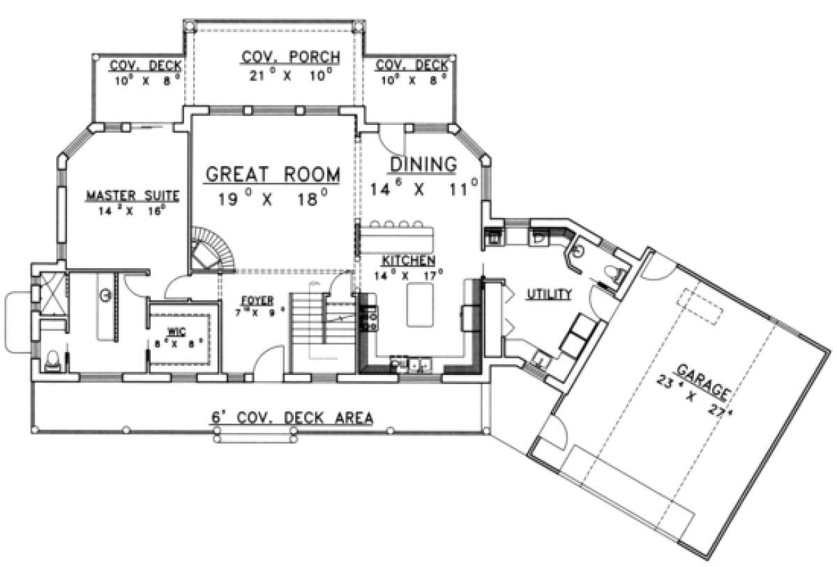 Main Floor for House Plan #039-00189