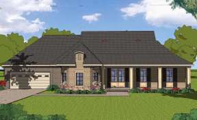 French Country House Plan #6471-00025 Elevation Photo