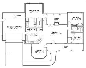 Floorplan 1 for House Plan #6471-00025