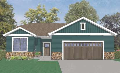 Ranch House Plan #5244-00008 Elevation Photo