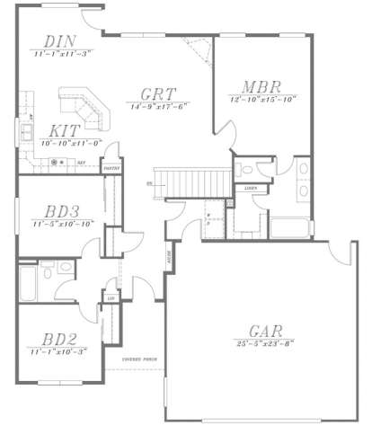 Floorplan1 for House Plan #5244-00008