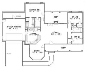 Floorplan 1 for House Plan #6471-00028
