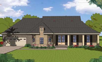 European House Plan #6471-00029 Elevation Photo