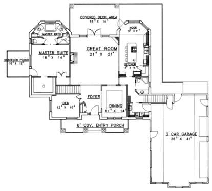 Main Floor for House Plan #039-00190
