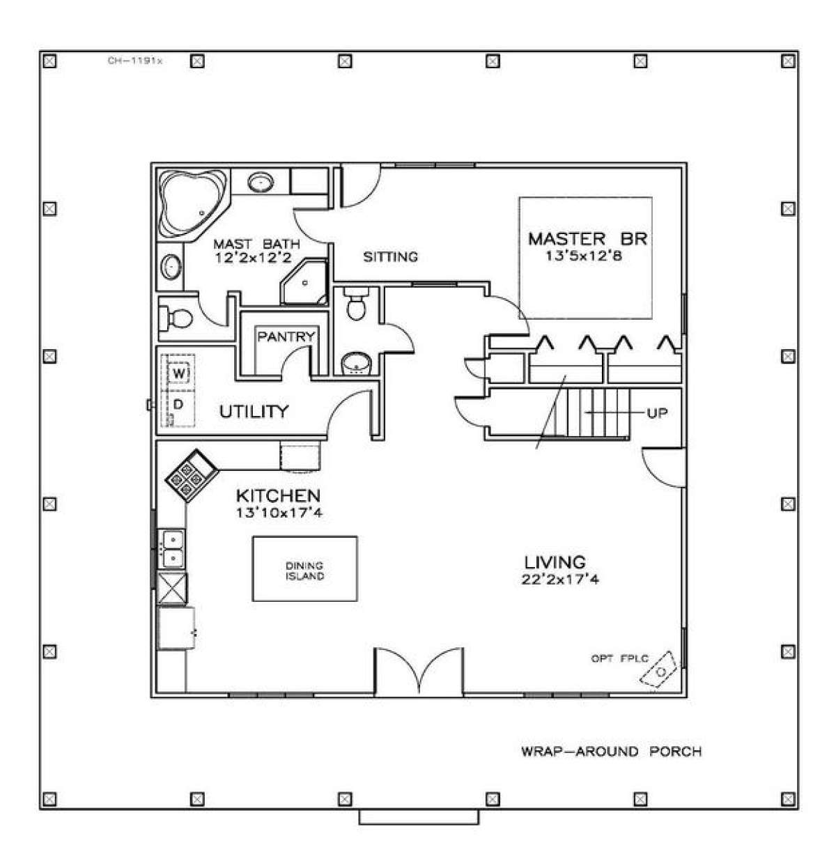 Floorplan 1 for House Plan #6471-00036