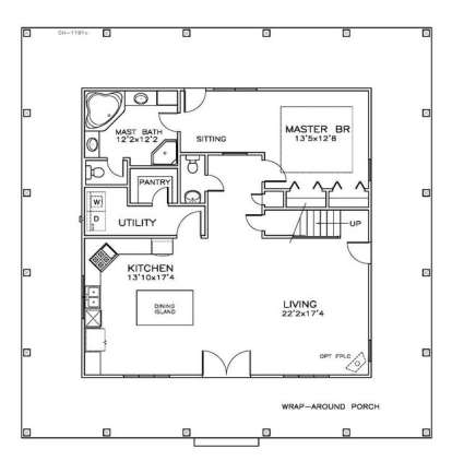 Floorplan 1 for House Plan #6471-00036