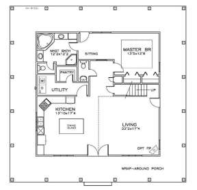 Floorplan 1 for House Plan #6471-00038