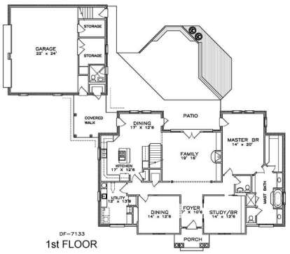 Floorplan 1 for House Plan #6471-00039