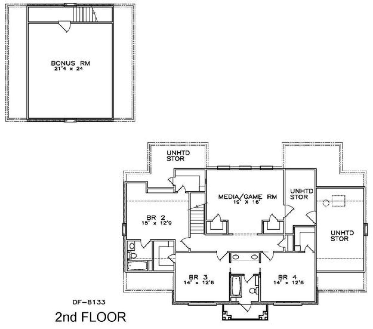Floorplan 2 for House Plan #6471-00040