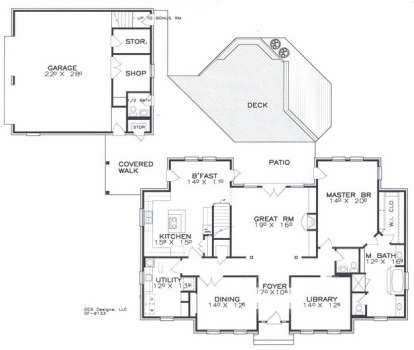 Floorplan 1 for House Plan #6471-00041