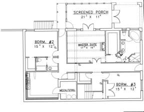 Basement Floor for House Plan #039-00191