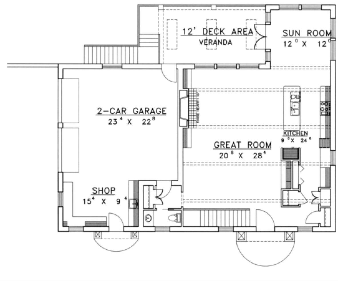 Main Floor for House Plan #039-00191