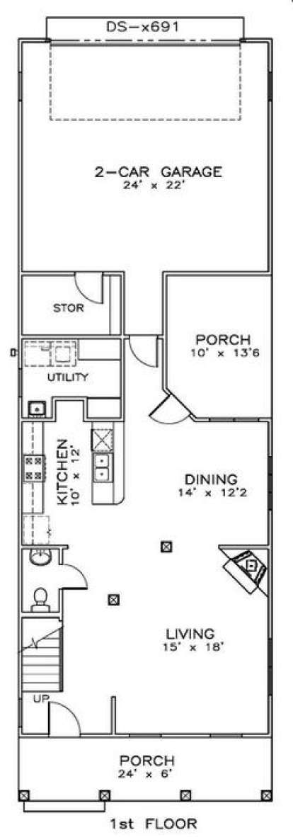 Floorplan 1 for House Plan #6471-00043